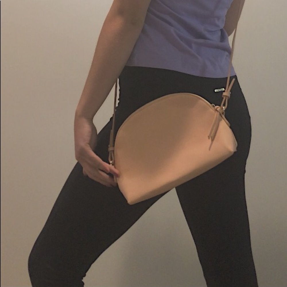 Pink strap purse